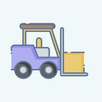 Icon Fork Lift. related to Building Material symbol. doodle style. simple design editable. simple illustration vector