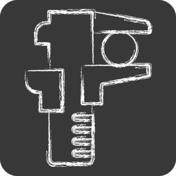 icono calibrar. relacionado a edificio material símbolo. tiza estilo. sencillo diseño editable. sencillo ilustración vector