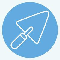 Icon Trowel 2. related to Building Material symbol. blue eyes style. simple design editable. simple illustration vector