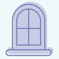 Icon Window. related to Building Material symbol. two tone style. simple design editable. simple illustration vector