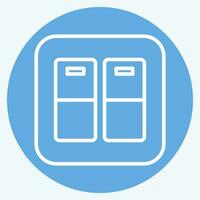 Icon Door light Switch. related to Building Material symbol. blue eyes style. simple design editable. simple illustration vector