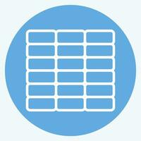 Icon Wall. related to Building Material symbol. blue eyes style. simple design editable. simple illustration vector