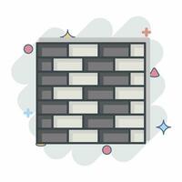 Icon Outer Wall. related to Building Material symbol. comic style. simple design editable. simple illustration vector