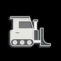 Icon Bulldozer. related to Building Material symbol. glossy style. simple design editable. simple illustration vector