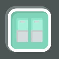 Sticker Door light Switch. related to Building Material symbol. simple design editable. simple illustration vector