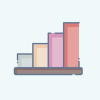 Icon Stairs. related to Building Material symbol. doodle style. simple design editable. simple illustration vector