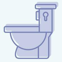 Icon Toilet. related to Building Material symbol. two tone style. simple design editable. simple illustration vector