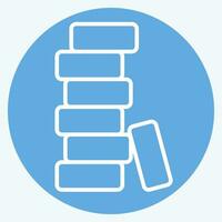 Icon Brick. related to Building Material symbol. blue eyes style. simple design editable. simple illustration vector