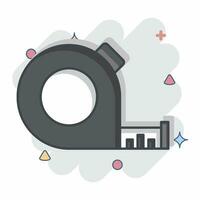 Icon Tape Measure. related to Building Material symbol. comic style. simple design editable. simple illustration vector