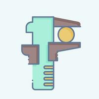 Icon Caliper. related to Building Material symbol. doodle style. simple design editable. simple illustration vector