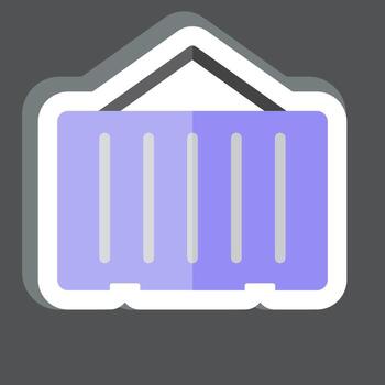 Sticker Container. related to Building Material symbol. simple design editable. simple illustration vector