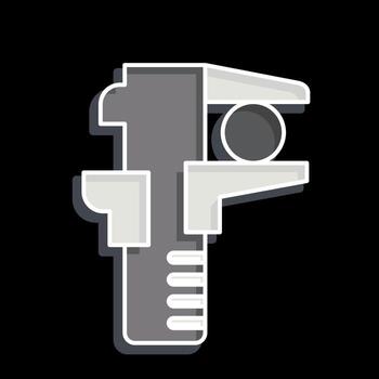 icono calibrar. relacionado a edificio material símbolo. lustroso estilo. sencillo diseño editable. sencillo ilustración vector