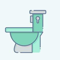 Icon Toilet. related to Building Material symbol. doodle style. simple design editable. simple illustration vector