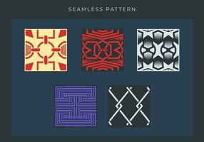 Set of Geometry over lapping outline seamless pattern element vector for background. Modern and stylish shape texture. Fit for banner, backdrop, poster, fabrique, cover. Vector Eps 10