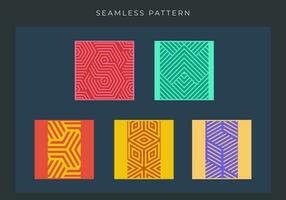 Set of Geometry over lapping outline seamless pattern element vector for background. Modern and stylish shape texture. Fit for banner, backdrop, poster, fabrique, cover. Vector Eps 10