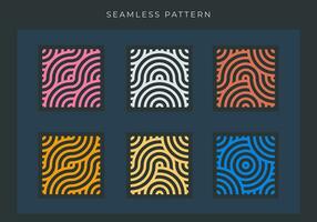 Set of Geometry over lapping outline seamless pattern element vector for background. Modern and stylish shape texture. Fit for banner, backdrop, poster, fabrique, cover. Vector Eps 10