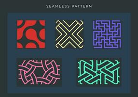 Set of Geometry over lapping outline seamless pattern element vector for background. Modern and stylish shape texture. Fit for banner, backdrop, poster, fabrique, cover. Vector Eps 10