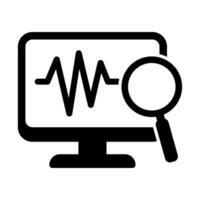 Screen, monitor and magnifying glass icon. Monitoring icon. Creative Monitoring icon for web design, templates, infographics and more. vector