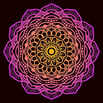 degradado decorativo color ornamental étnico elementos mandala modelo antecedentes diseño Pro vector. vector