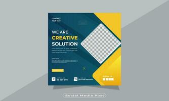 Digital marketing social media post Corporate Business Flyer Design. Promotion square instagram banner Pro Vector