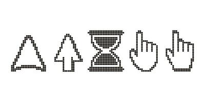 Cursor Arrow, Loading Icon and Hand Click vector