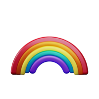 rainbow 3d icon illustration png