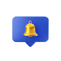 3d reminder popup bell notification chat message png