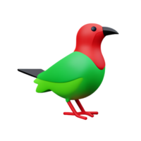 beautiful birds 3d icon illustration png