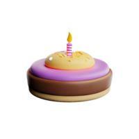 Birthday cake 3d rendering icon illustration png