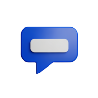 speech bubble 3d icon illustration png