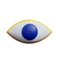 eye 3d rendering icon illustration png