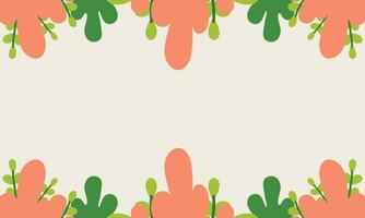 floral background with flowers and leaves ornament vector