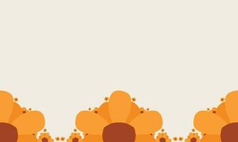 beautiful flower and floral ornament background with copy space vector