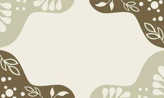 floral background with leaves and branches ornament vector