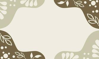 floral background with leaves and branches ornament vector