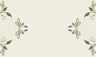 floral background with leaves and branches ornament vector