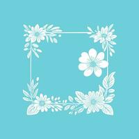 Flat flower vector Illustration Hand Drawn outline