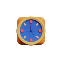 l'horloge 3d icône illustration png