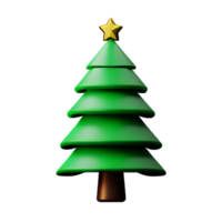 Noël arbre 3d icône illustration png