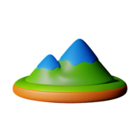 montagna 3d icona illustrazione png