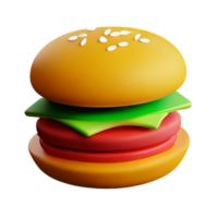 hamburguesa 3d icono ilustración png