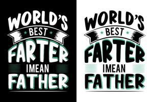 Vector Fathers day creative typography t shirt design template