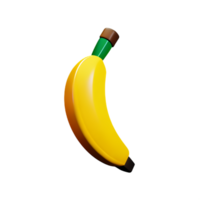 banana 3d rendering icon illustration png