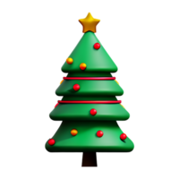christmas tree 3d icon illustration png