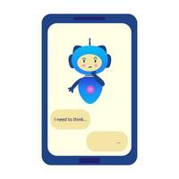Chatbot on phone says need to think to request vector