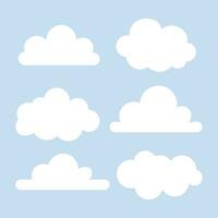 Cloud vector art illustration packed in various shapes