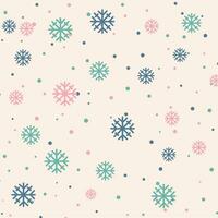 Christmas seamless pattern with snowflakes abstract background. White snowflakes. Vector illustration. Light blue background. Holiday design for Christmas and New Year fashion prints. Vector