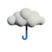 pluie 3d le rendu icône illustration png