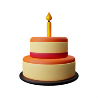 Geburtstag Kuchen 3d Rendern Symbol Illustration png