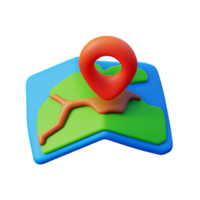 mappe guida 3d viaggio e vacanza illustrazione png